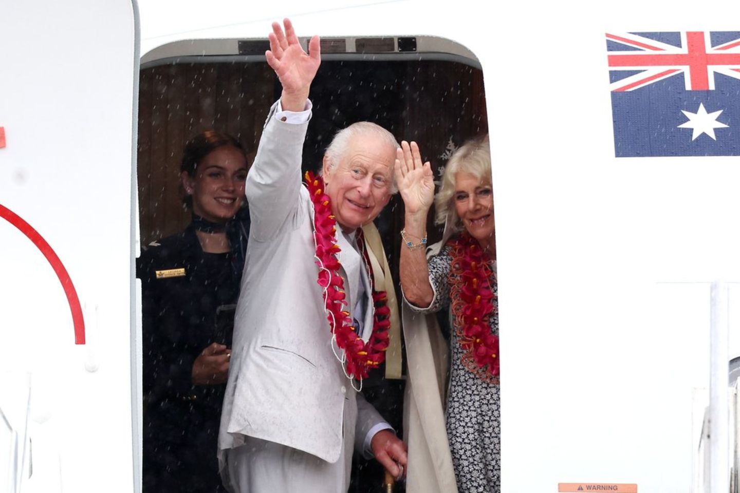 König Charles and Königin Camilla verabschieden sich von Samoa.