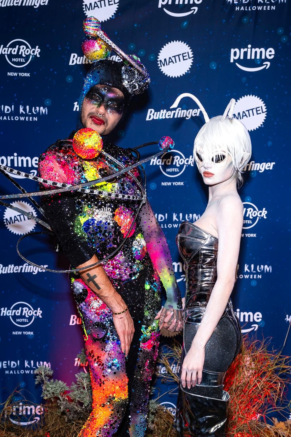 Bill Kaulitz and Leni Klum at Heidi Klum's Halloween party in New York