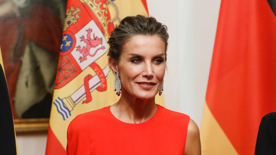 Königin Letizia beim Staatsbankett in Deutschland im Jahr 2022