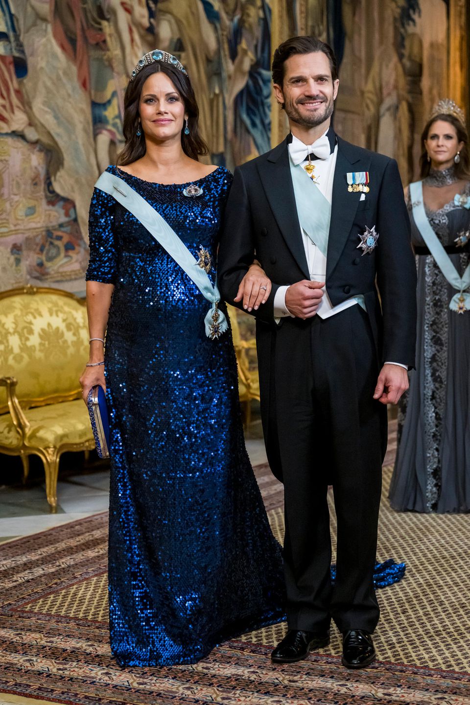 Shiny baby ball: Sofia chooses a dress from Crown Princess Victoria's closet for the Nobel Prize dinner. 