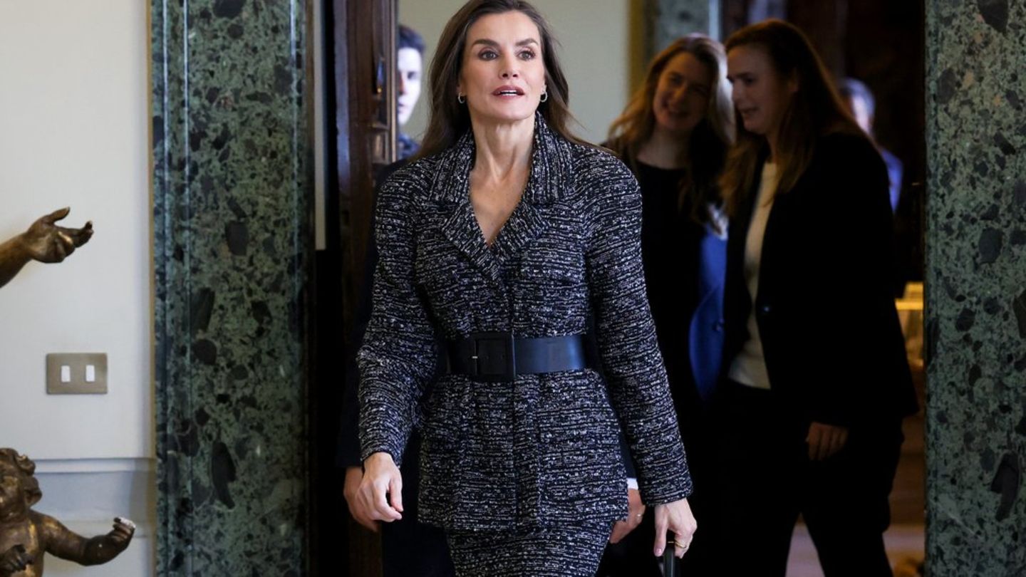 Letizia von Spanien: Sie glänzt in Rom im Business-Look