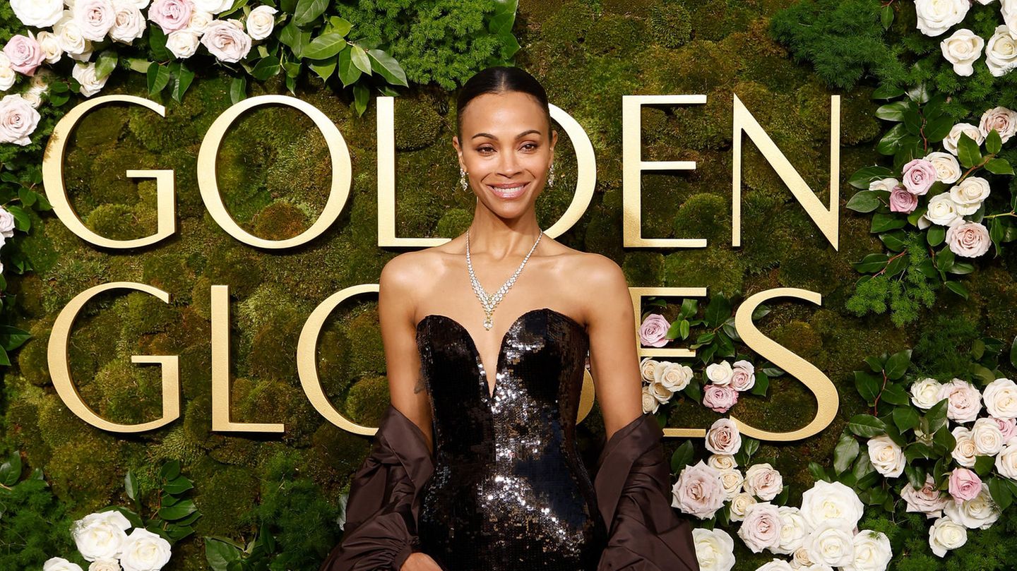 Zoe Saldana bei den Golden Globes: 738 Stunden Handarbeit: So besonders ist ihr Collier