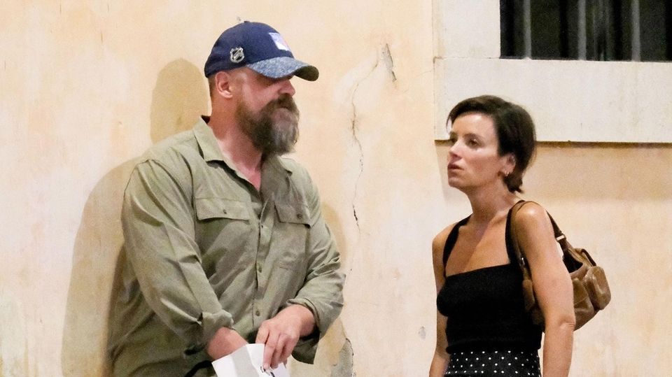 David Harbour und Lily Allen bei einem Pärchenurlaub in Rom im Juli 2024.