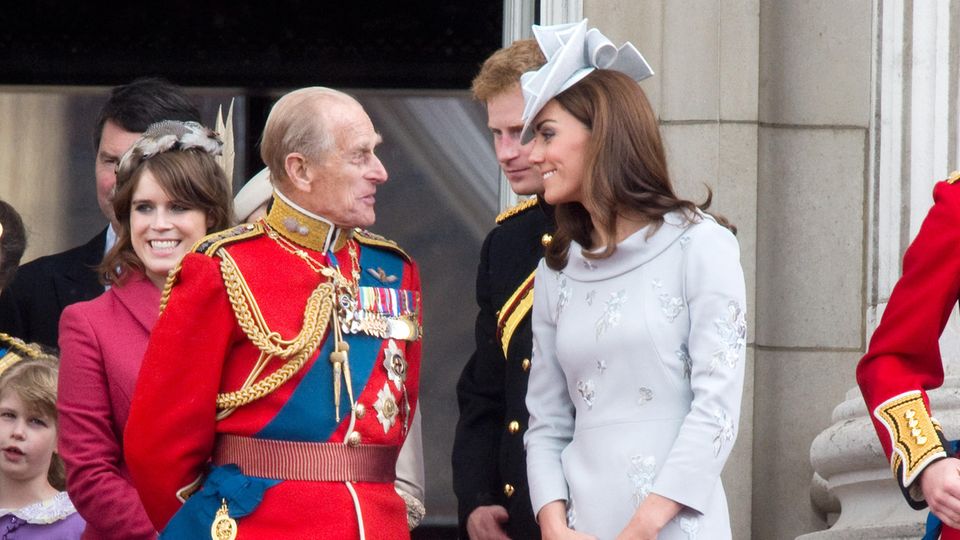 Prinz Philip und Catherine, Princess of Wales, bei "Trooping the Colour" 2012.