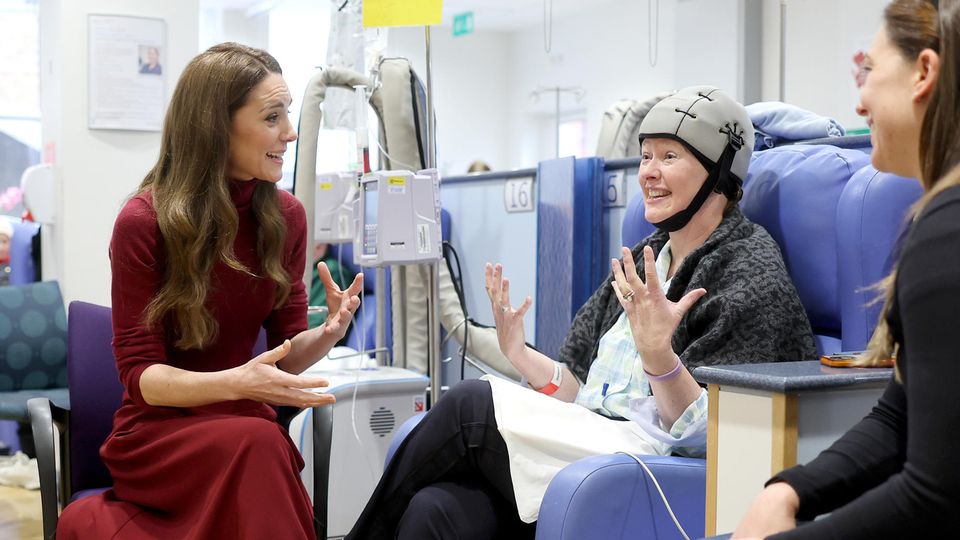 Catherine, Princess of Wales, mit der Patientin Katherine Field.