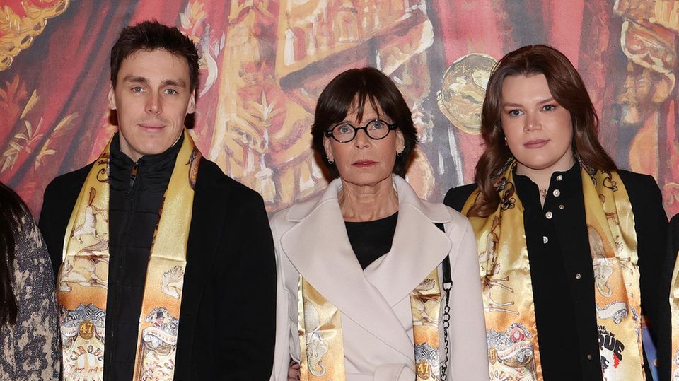 Prinzessin Stephanie, Louis Ducruet und Camille Gottlieb bei der Eröffnung des 47. Monte-Carlo International Circus Festival