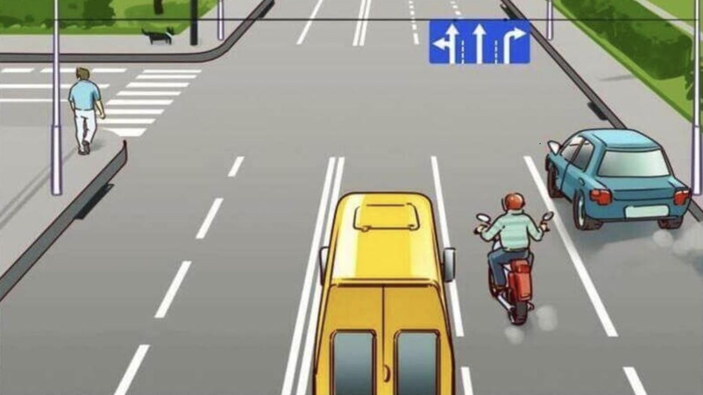 IQ-Test: Jeder sieht den Motorradfahrer – aber kaum jemand den Fehler