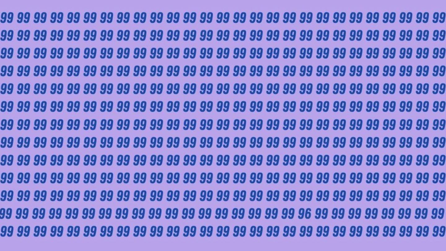 Suchbild: Jeder sieht die 99– aber kaum jemand findet die 96