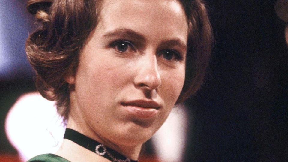 Prinzessin Anne 1971 bei der Verleihung der Society of Film & Television Arts Awards in der Royal Albert Hall. 