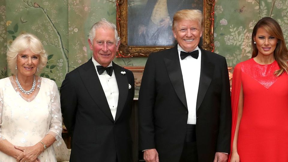 Donald und Melania Trump (r.) mit König Charles III. und Königin Camilla im Jahr 2019 in London.