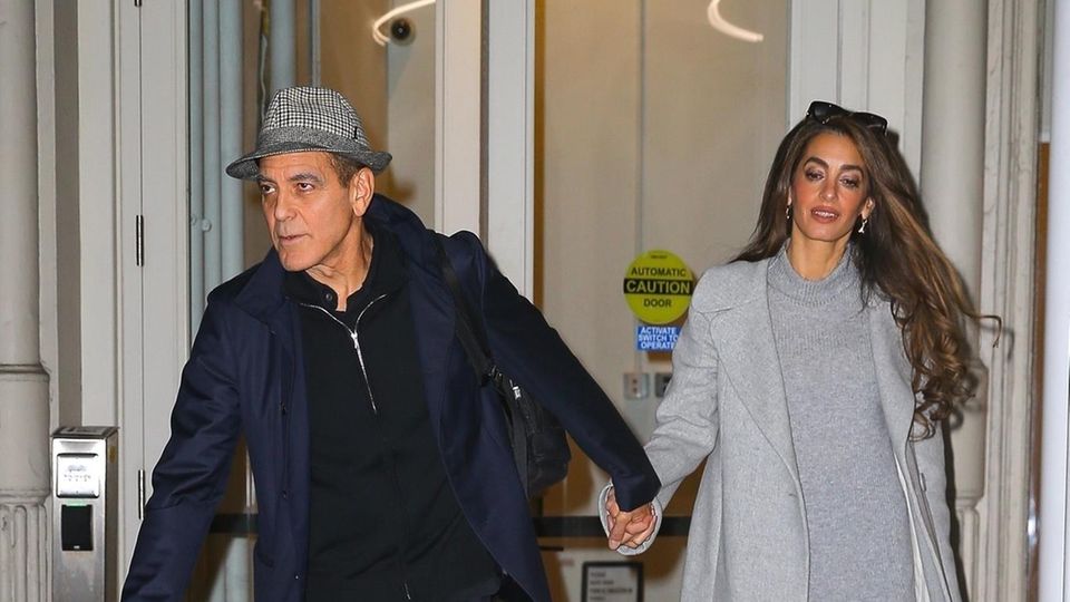 George und Amal Clooney sehen bei ihrer Date-Night angespannt aus