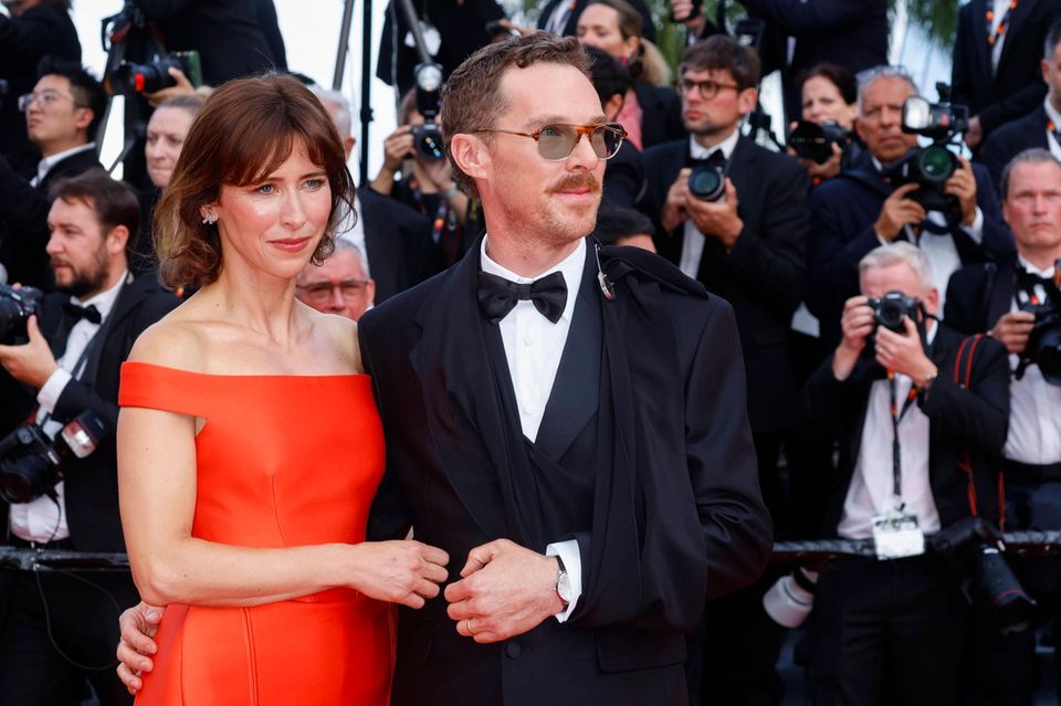 Sophie Hunter und Benedict Cumberbatch am Sonntag, 18. Mai 2025, bei den Filmfestspielen in Cannes