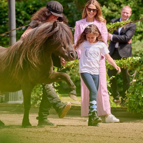 Der große Termin endet mit einem Besuch in der Gemeinde Ronneby. Hier treffen die Royals auf die Künstlerin Susanne Demane und ihr Shetlandpony Ferrari, mit dem Prinzessin Adrienne bei einer kleinen Dressurvorführung im Gleichschritt marschiert. 