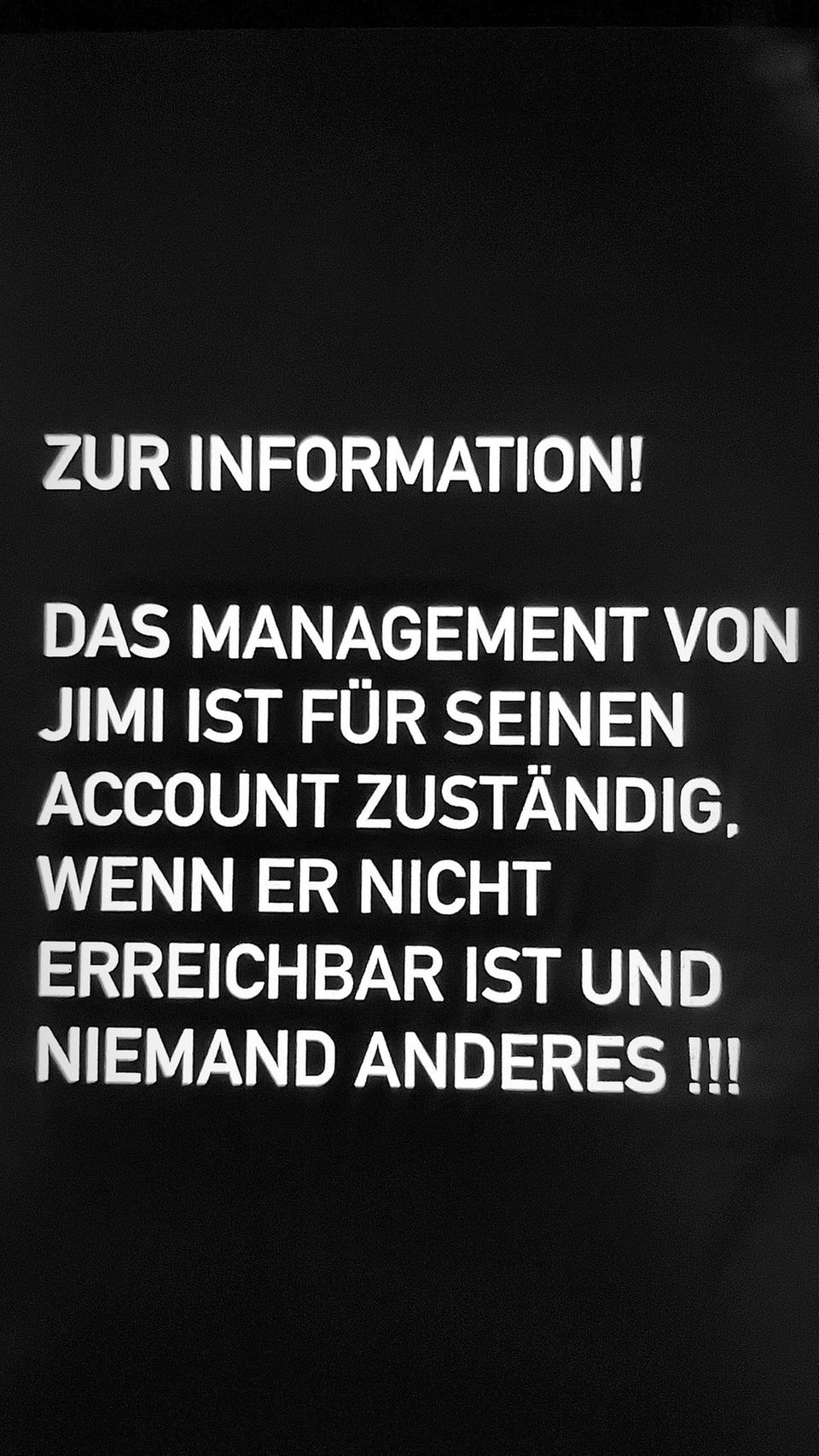 In Ochsenknechts Instagram-Story wird erklärt, dass sein Management seinen Account führt.