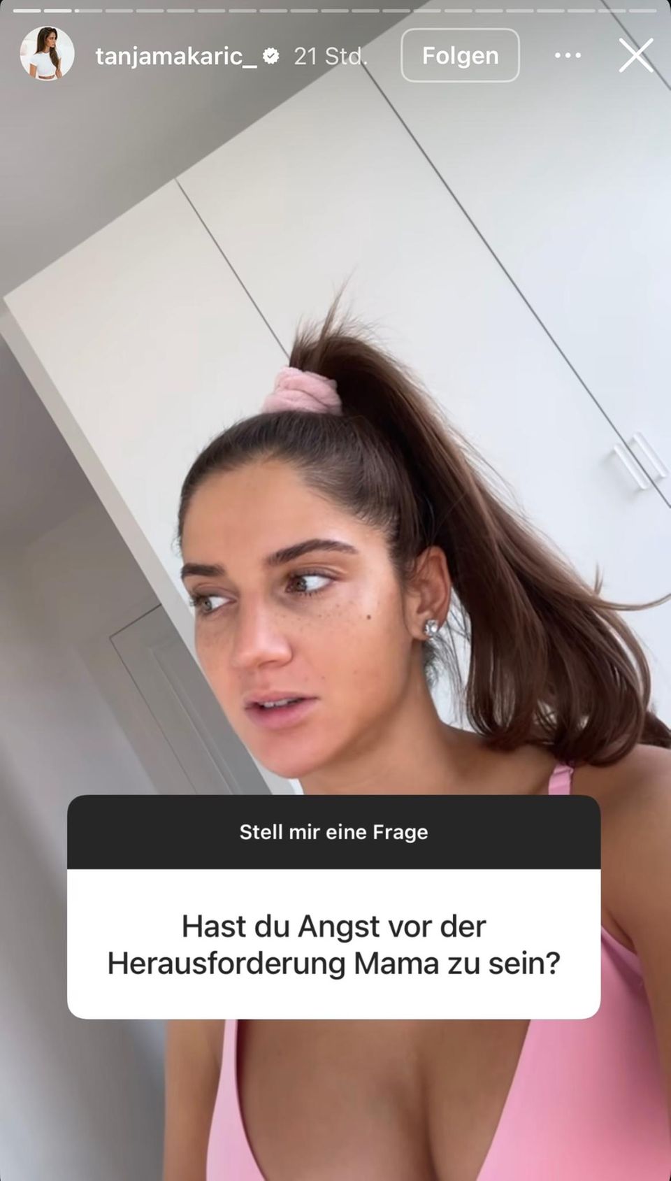 Tanja Makarić beim Q&A auf Instagram