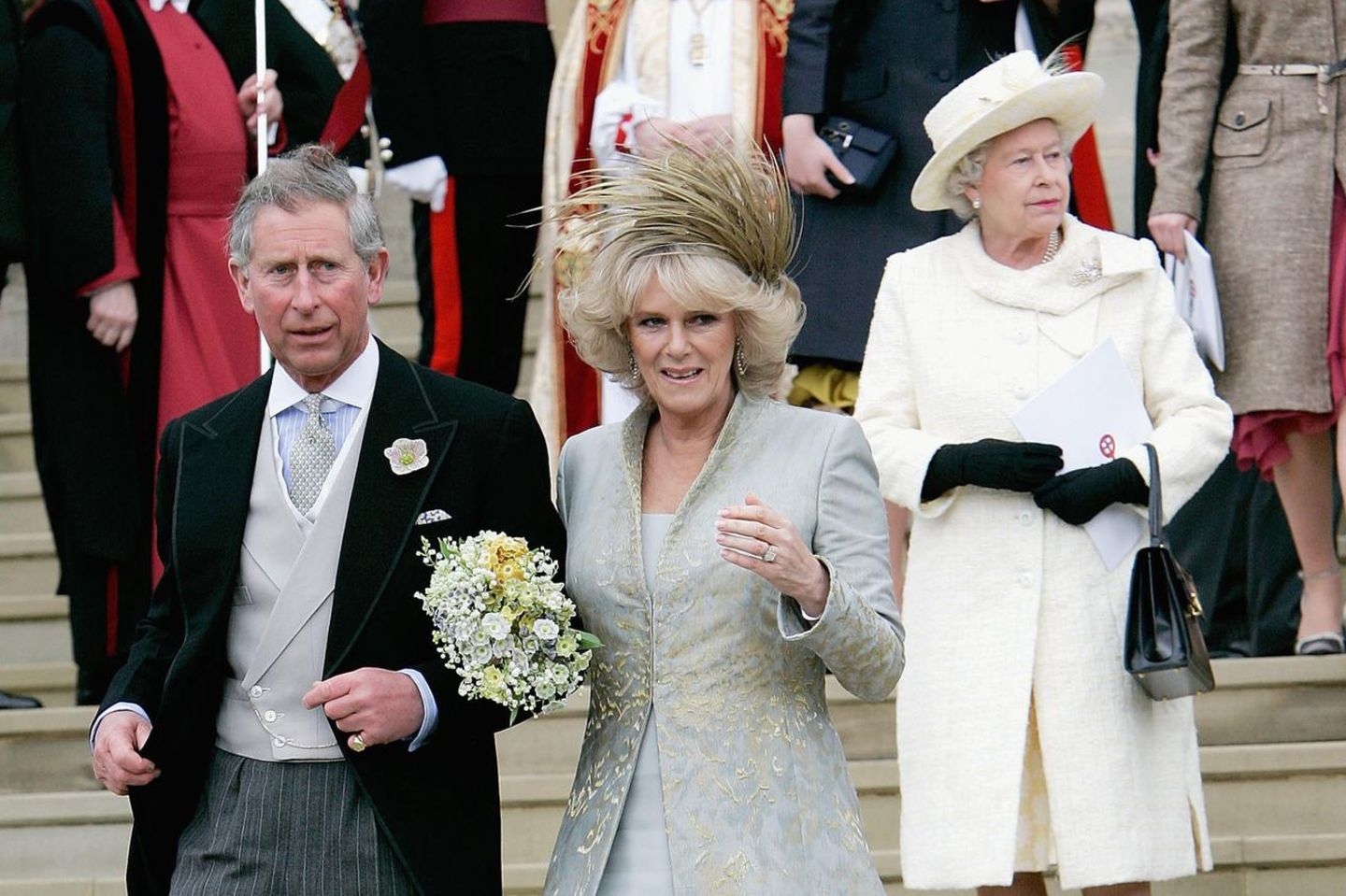 Queen Elizabeth trug Weiß an Charles' Hochzeit: War das Absicht? | GALA.de