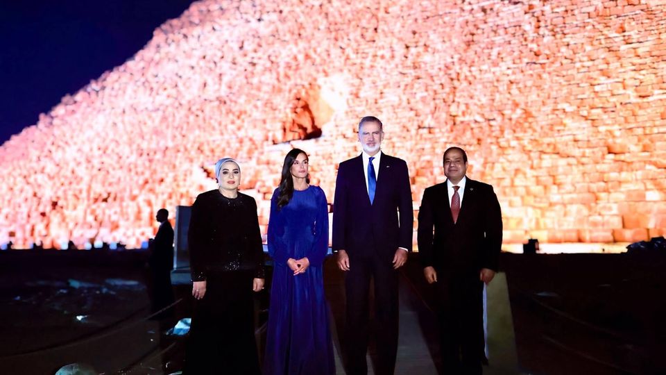 Königin Letizia und König Felipe während ihres Staatsbesuchs in Ägypten.