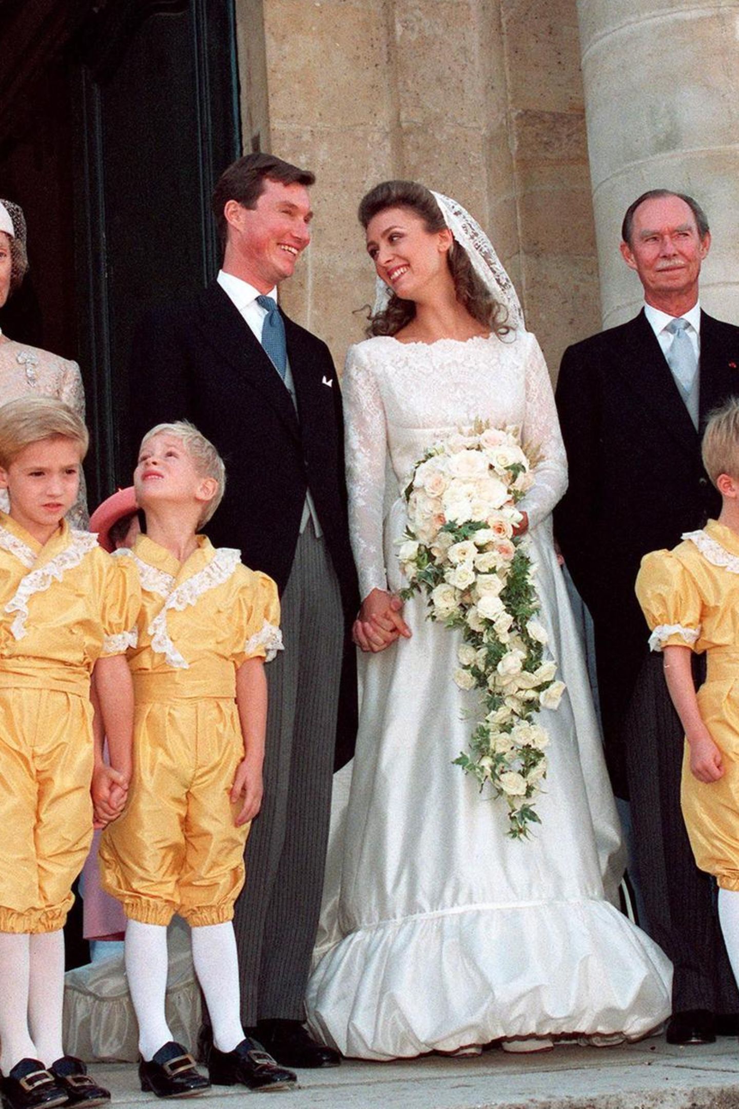 Sibilla von Luxemburg und ihr Ehemann Prinz Guillaume von Luxemburg bei ihrer Hochzeit