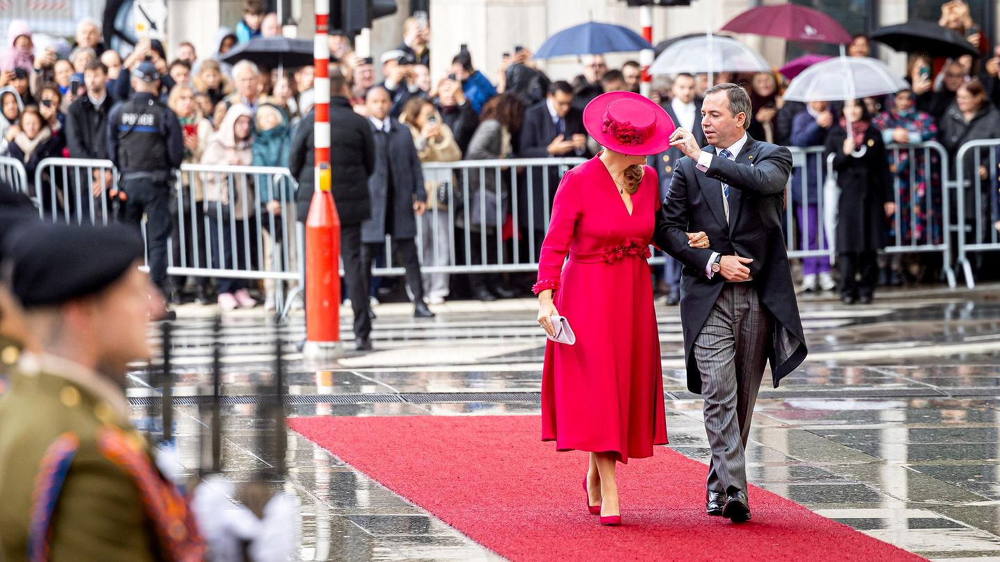 Thronwechsel in Luxemburg: Auch am dritten Tag hatten Stéphanie und Guillaume einfach kein Glück mit dem Wetter