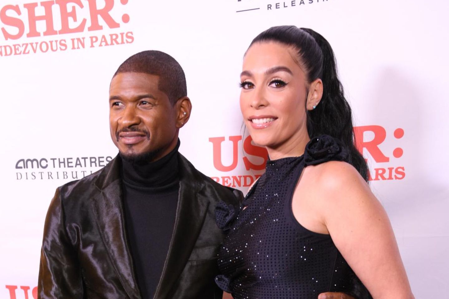 Usher mit seiner Ehefrau Jennifer Goicoechea