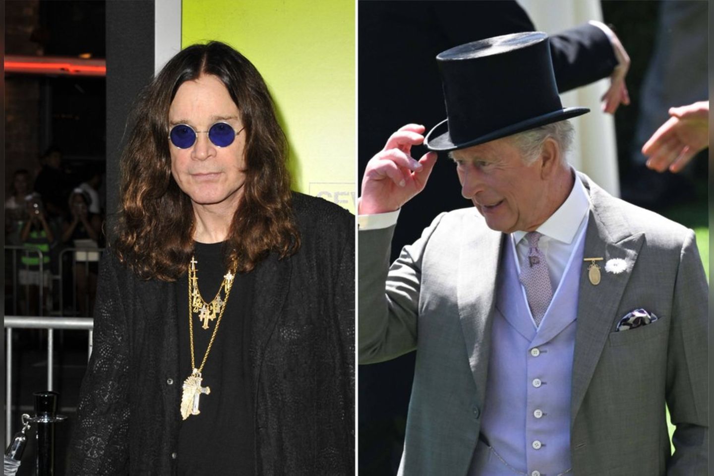 Der eine ist König von Großbritannien, der andere auf ewig der Prinz der Finsternis: Ozzy Osbourne (l.) und König Charles.