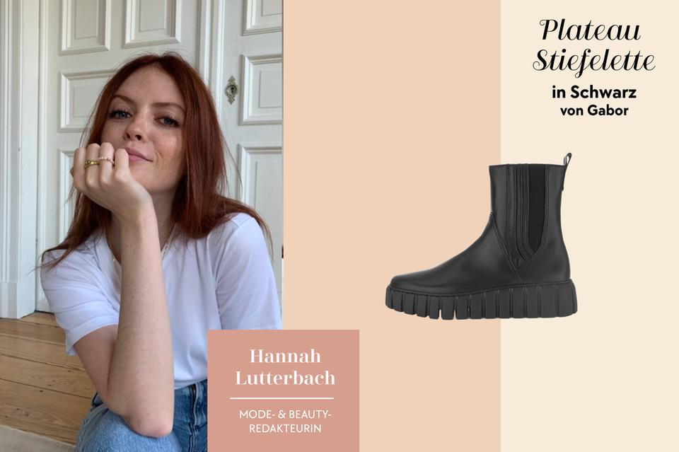 Die Plateau Stiefelette kombiniert Stil mit Komfort.