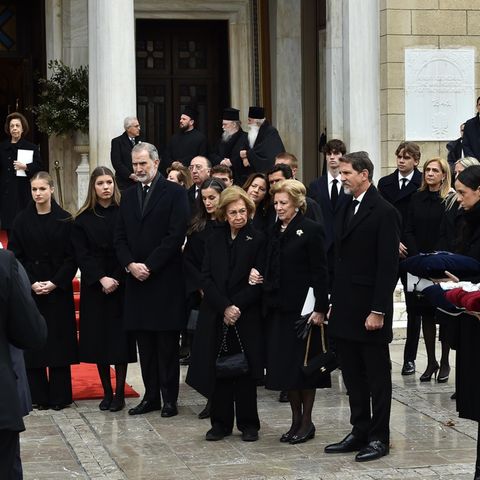 Spanische und griechische Royals nehmen Abschied von Prinzessin Irene