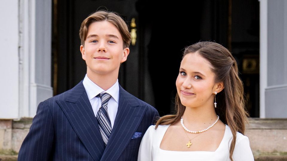 Принц Винсент и Принцесса Жозефина в день своей конфирмации