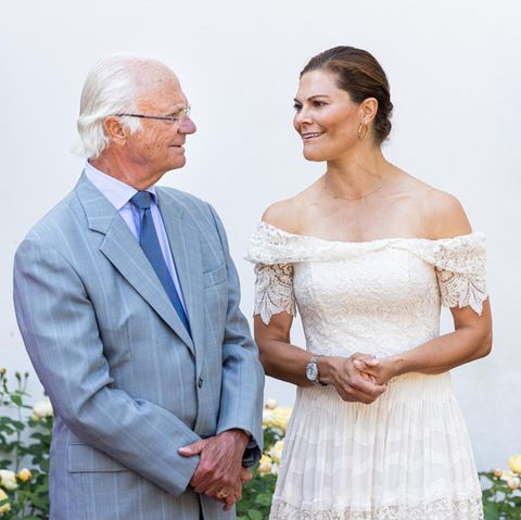 König Carl Gustaf + Prinzessin Victoria