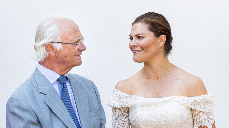 König Carl Gustaf + Prinzessin Victoria