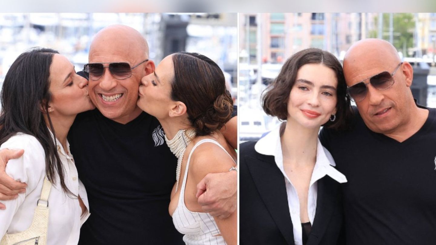 Bei "Fast and Furious"-Jubiläum in Cannes: Doppelküsschen für Vin Diesel